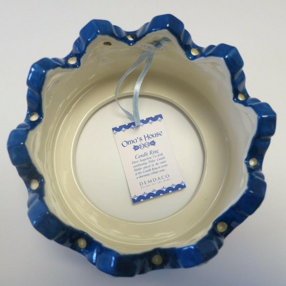 Oma's House Ceramic Crown Candleholder Ring Heinrich Leonhard 2003 Demdaco - Picture 3 of 12